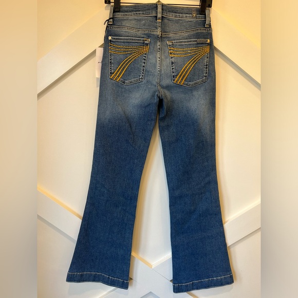 7 For All Mankind Tailorless Dojo Jeans Size 26 7FAMK NWT With Rhinestones - Picture 7 of 14